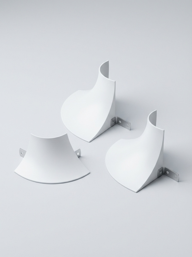 Угловые соединители для скругляющего профиля радиусом R50 / R55 / R70 для внешних углов